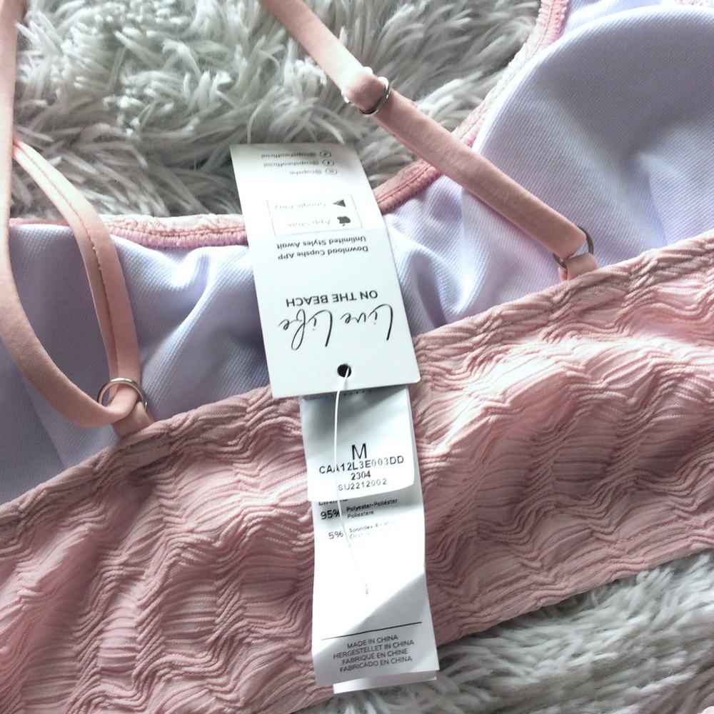 NWT Cupshe Textured Ruched Drawstring Bikini - Picture 8 of 9